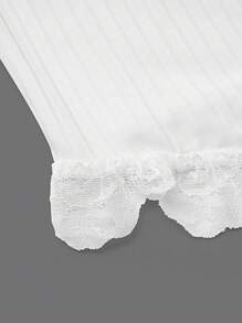 Rometta Áo hai dây ren thời trang cỡ lớn dành cho nữ - trắng - Xem 7