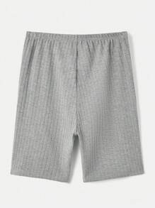 SHEIN LUNE Pantalones cortos básicos informales para mujer de unicolor para uso diario