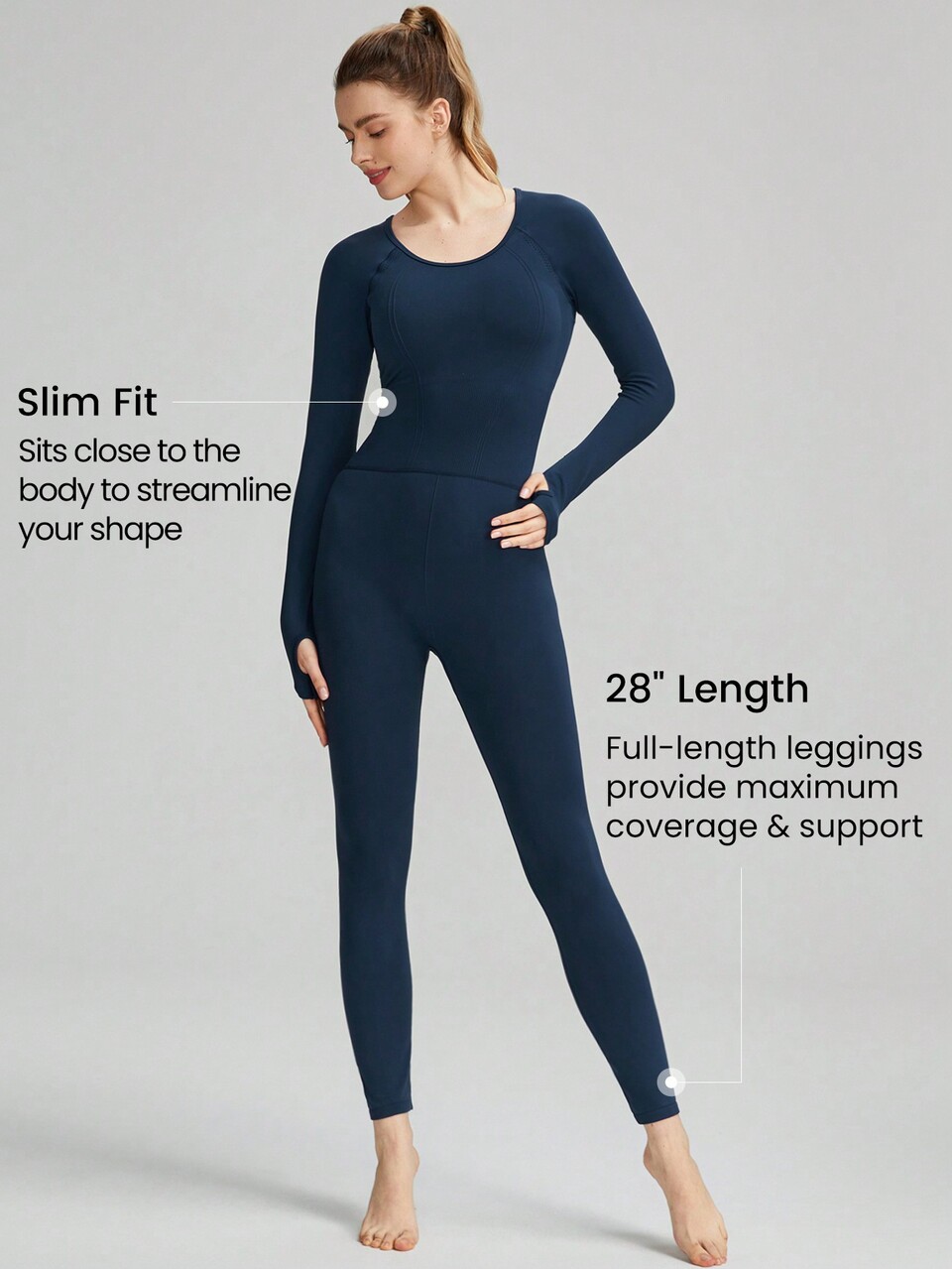 28" Seamless Level-Up Cut-Out Jacquard Mesh Jumpsuit Bodysuit Light Support Low Impact Yoga Daily