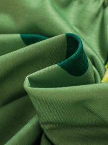 SHEIN Leap Crew Tween Girl Summer Casual Breathable Avocado Pattern Tank Top And Shorts Flame Retardant Home Pajamas Set, 2pcs - Multicolor - View 3