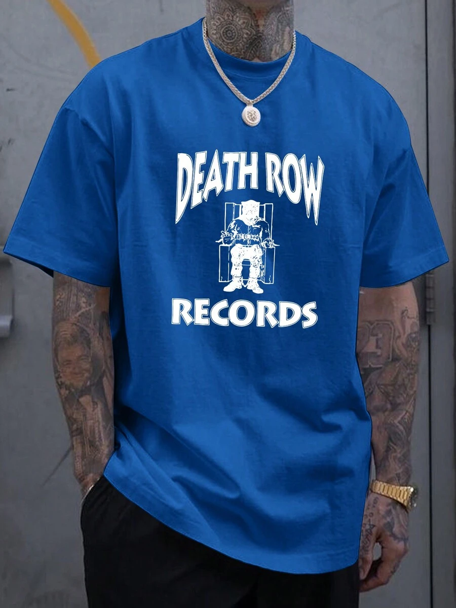 Playera casual para hombres con cuello redondo para el uso diario - azul real - Ver 1