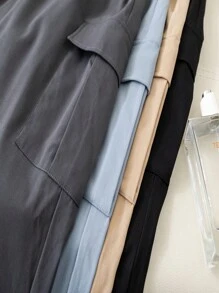 Tween Boy 4pcs/Set Solid Color Woven Casual Jogger Pants - Multicolor - View 9