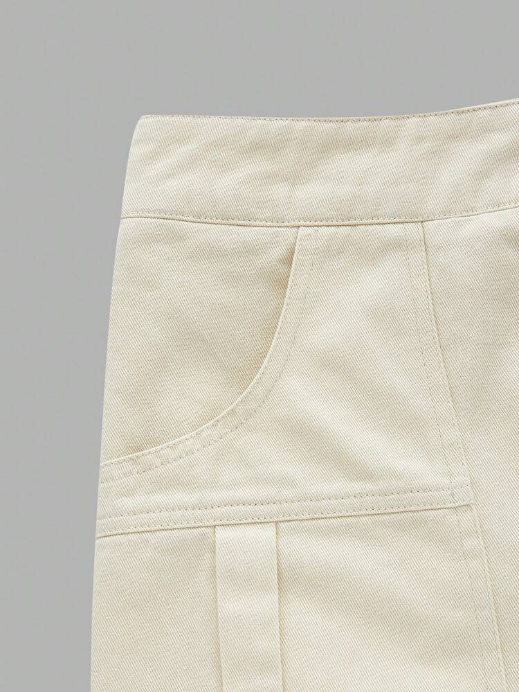 Women Versatile Apricot A-Line Skirt