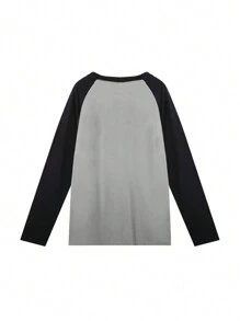 INAWLY تي شيرت نسائي فضفاض كاجوال للربيع والصيف، بأكمام طويلة، كتف متباين، طباعة حرفية، ملابس علوية للنساء لزي الربيع، ملابس رمضان