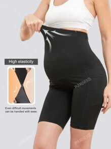 PARNIXS 2pcs Maternity Sport Tight Yoga Pants, High-Waisted & Belly-Supporting, Seamless, Ideal For Outside Wear