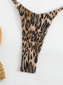 SHEIN Swim 2025 Vacation Beach Leopard Print Bikini Set Leopard Bikinibikini Sets Summer - Multicolor - View 6
