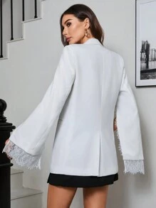 Aveloria Rosie Women's Cape Sleeve & Lace Splice Blazers