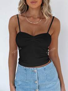 Summer Y2K Bodycon Slim Fit Camisole Top For Women, Inner Wear Basic Tank Top