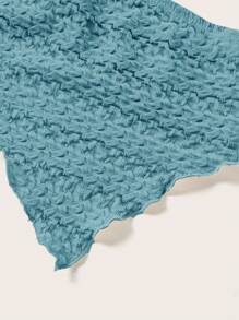 SHEIN ICON 女性時尚藍色針織彈性上衣 - 藍色 - 查看 4