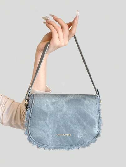 Neue Damen Schulter Jeans Tasche, Damen Lässig Unterarm Tasche, Damen Handtasche