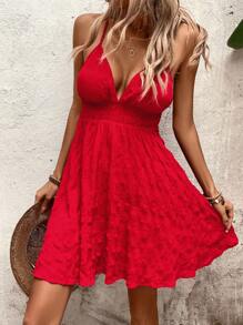 Breezaya Sleeveless A-Line Dress With Gathered Waist Made Of Textured Fabric, Ideal For Summer Vacations And Daily Wear For Women For New Year Clothes Vacation Beach Outfit