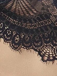 Zolique Women's Summer Solid Color Lace Crop Top, Slim Fit And Sexy Camisole - Black - View 7