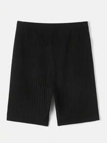 SHEIN LUNE Pantalones cortos básicos informales para mujer de unicolor para uso diario