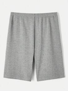 SHEIN LUNE Pantalones cortos básicos informales para mujer de unicolor para uso diario
