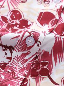 Manfinity LEGND 男士春夏花卉印花休闲长袖衬衫，男士花卉衬衫