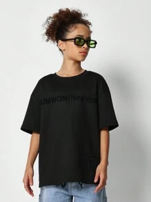 SUMWON Kids Unisex Oversized Fit Tee With Front Print