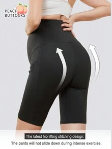 PARNIXS 2入組孕婦運動緊身瑜伽褲，高腰&腹部支撐，無縫，適合戶外穿著 - 黑色 - 查看 2
