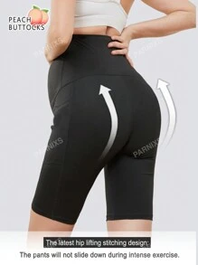 PARNIXS 2pcs Maternity Sport Tight Yoga Pants, High-Waisted & Belly-Supporting, Seamless, Ideal For Outside Wear
