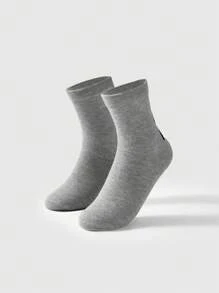 ROMWE Kawaii 3pairs Bow Decor Mid-Calf Socks With Heel