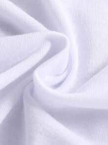 SHEIN Leap Crew Cute Knitted Butterfly Pattern Short Sleeve T-Shirt And Floral Printed Pants Set For Baby Girls - White - View 9