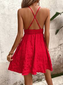 Breezaya Sleeveless A-Line Dress With Gathered Waist Made Of Textured Fabric, Ideal For Summer Vacations And Daily Wear For Women For New Year Clothes Vacation Beach Outfit