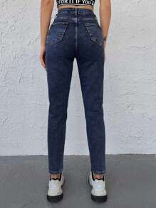 EURMUSE Women's Slim Fit Jeans - Blue - View 2