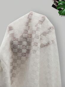 Manfinity Homme Men Summer Casual Solid Color Textured Short Sleeve Shirt Slim Fit Button Up Collar Plain Shirt - White - View 7