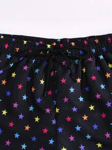 Surfspeed Men's Star Pattern Drawstring Casual Holiday Beach Shorts - Multicolor - View 4