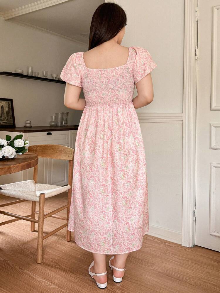 Dazy Petite Plus Plus Size Women's Random Printed Simple Off-Shoulder Daily Dress Sundress Maxi Dress Boho