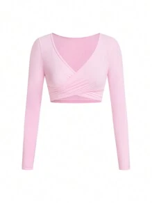 Easithlete Áo ba lỗ tập luyện thể thao tay Raglan may liền mạch 3 chiếc - Hồng - Xem 1