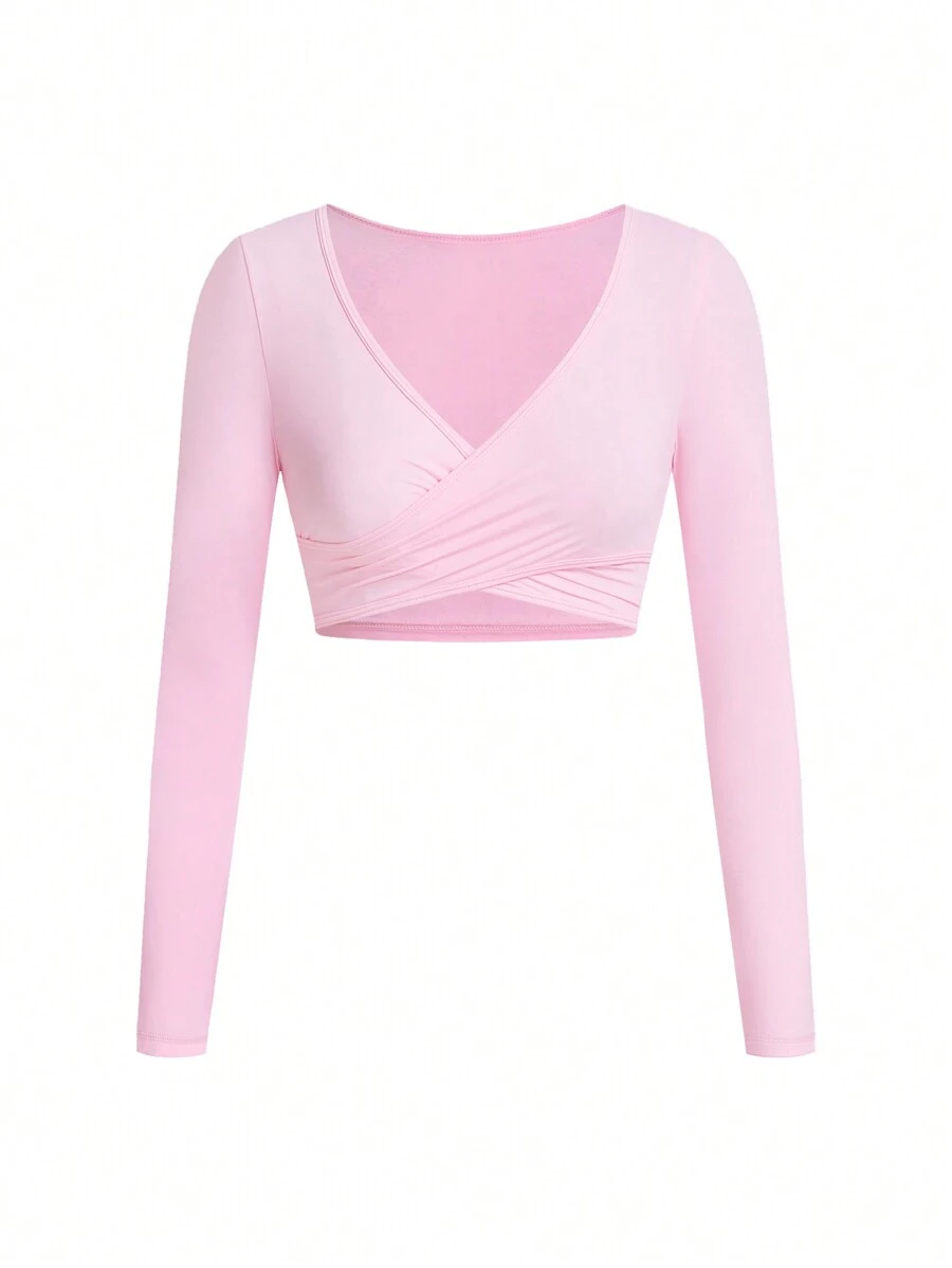 Easithlete Áo ba lỗ tập luyện thể thao tay Raglan may liền mạch 3 chiếc - Hồng - Xem 1