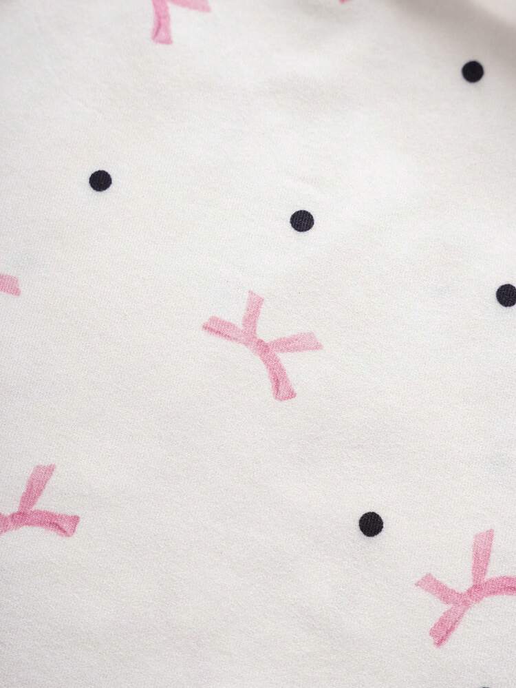 Women's Polka Dot Bow Tie Printed Casual Shorts