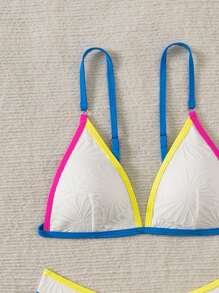 SHEIN Swim Women's Holiday Fringed Sexy Bikini Set Summer