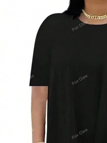 Plus 2-Piece Short Sleeved Tshirts And Shorts Set