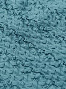 SHEIN ICON 女性時尚藍色針織彈性上衣 - 藍色 - 查看 5