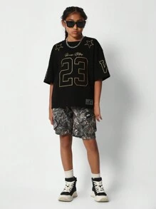 SUMWON Tween Girls Short With All Over Print - Multicolor - View 3