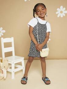 Mini mi Qute Kids多彩波希米亞風格珠片H型涼鞋，柔軟的軟木腳床拖鞋，夏季必備