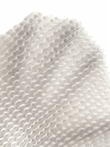 Zolique Camiseta de cuello con escote de corazón y textura, con tiras cruzadas en la espalda, para mujer