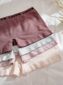 4 件套休闲无缝舒适平角短裤套装运动低腰女式平角短裤女式平角裤