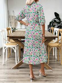 SHEIN LUNE 女士印花半袖連衣裙 - 彩色 - 查看 2
