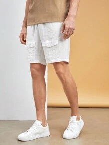 Manfinity NXTstreet New Style Woven Men Casual Pockets Summer Sports Shorts - White - View 2