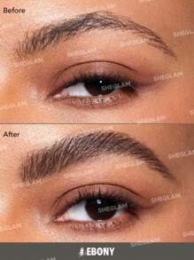 SHEGLAM Striking Brow Gel-Ebony Waterproof Eyebrow Cream Long Lasting Highly Pigmented Shaping Filling Eyebrow Balm With Small Brush Winter Eyebrow - Ebony - View 2