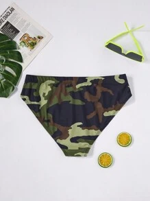 Surfspeed Men Beach Vacation Fashion Camouflage Printed Trunks