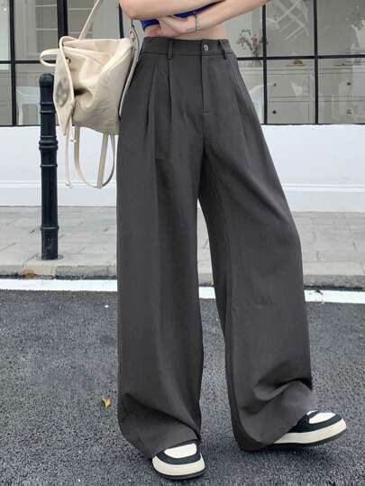 Women's Fashion High-Waist Casual Banana Pants, Full Length,Women Dress  PantsDAZY