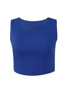 Bộ 3 món Áo nỉ dài tay phong cách đường phố thể thao thu đông cho nữ + Áo vest + Quần cạp chun - Màu xanh lam - Xem 6