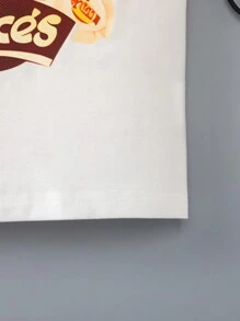 SHEIN 年輕男孩夏季短袖休閒T卹，印有字母和圖案 - 彩色 - 查看 4