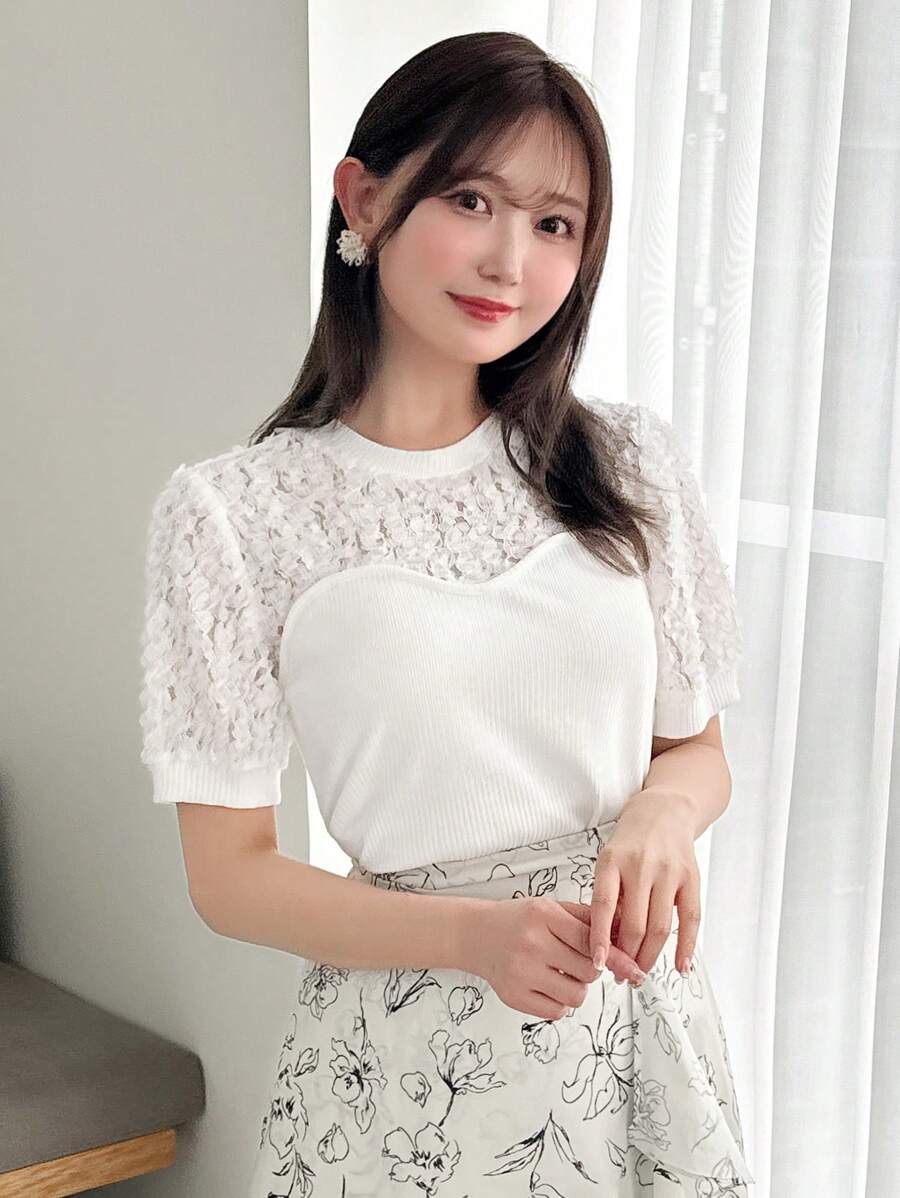 FRIFUL 女士夏季純色圓領短袖優雅T恤