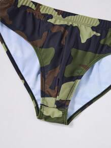 Surfspeed Men Beach Vacation Fashion Camouflage Printed Trunks