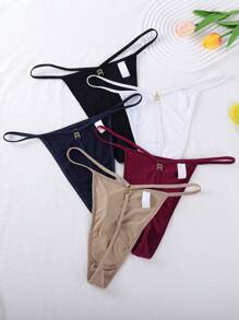 SHEIN Bộ đồ lót đơn giản hàng ngày cỡ lớn 5 món - Nhiều màu - Xem 2