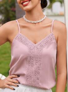 Vintamour Top de encaje informal para damas estilo vintage para vacaciones, Top de tirantes de encaje suelto para primavera/verano, ropa para vacaciones en resort hawaiano, ropa de playa para mujeres, blusas para salir, top halter